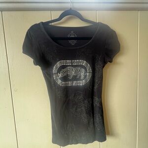 Ecko Unlimited Black Rhinestone Women's Tee